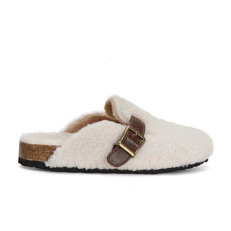 Ddmysports Su Yinyin S Warm Sweetheart Winter Thick Bottom One Line Ribbon Plush Slippers For Women Outwear OUTDOOR