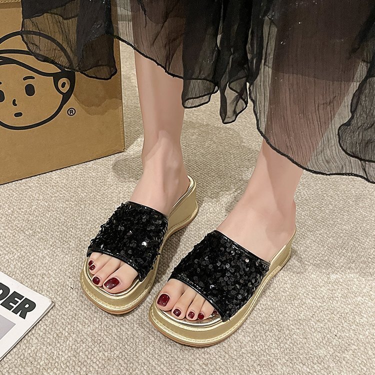 Ddmysports Premium Thick Bottom Alf Slippers For Women Summer Outerwear New Style Sparkg Sponge Cake S One E Cool Drag OUTDOOR