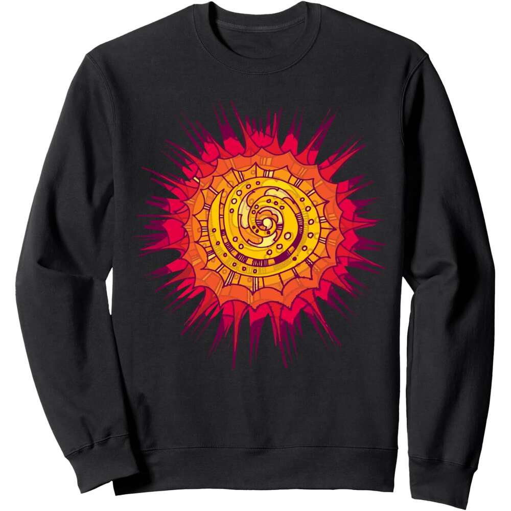 Long Sleeve Shirts for Men sweatshirt Spiral African Twilight Colors Pink Sun Rays Sweatshirt T shirt Tee Streetwear Casual tops clothes