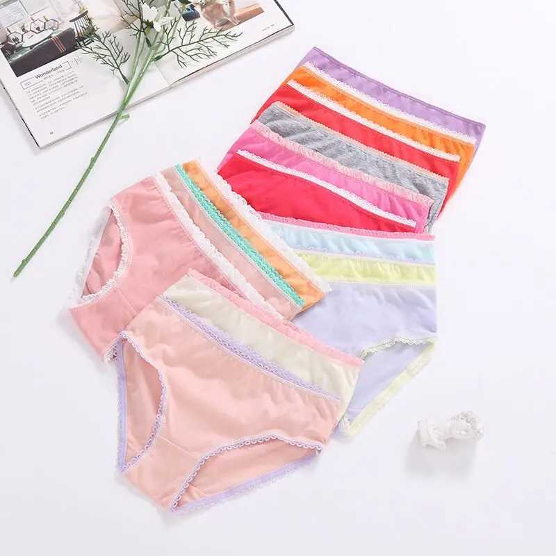 6Pcs/Lot Girls Cotton Underwear Kids Briefs Panties Baby Children Underpants 1-12Years Y240821
