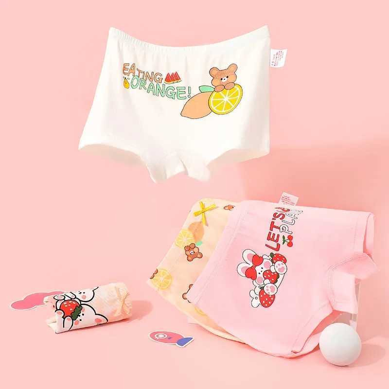 2-14 years old rabbit girl underwear pink and white childrens underwear boxer girl clothing 4 5 6 7 8 9 10 11 13 14 years old 2317 W240819