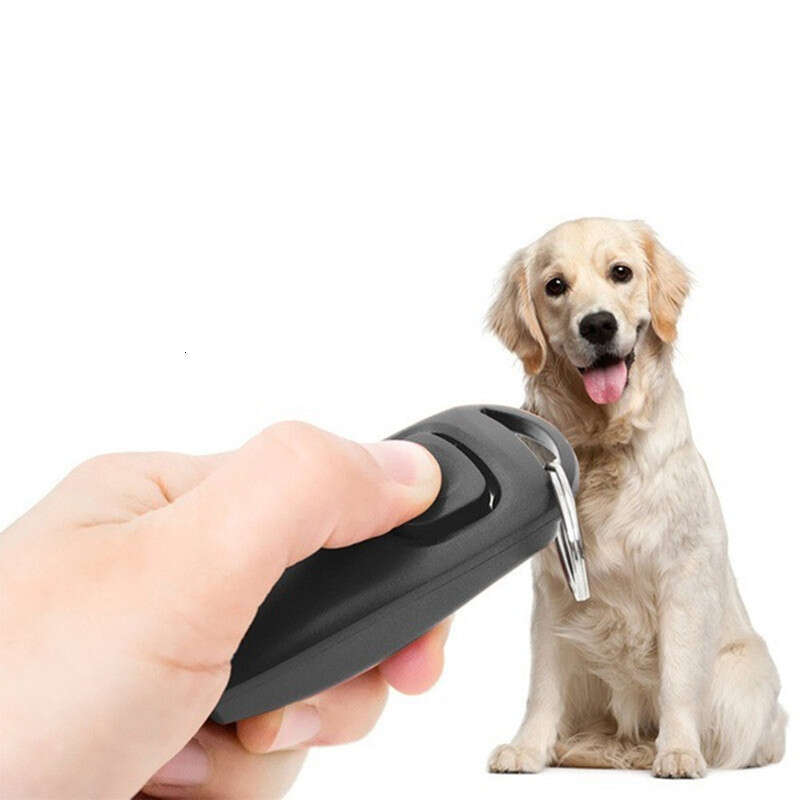 2 In 1 Whistle Clicker Dog Trainer Puppy Stop Barking Training Aid Tool with Key Ring Pet Supplies