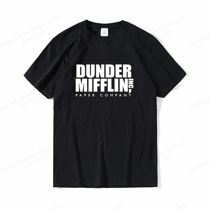 DUNDER MIFFLIN Tshirt mens fashion cotton shirt office top womens summer vest letter clothing 240821