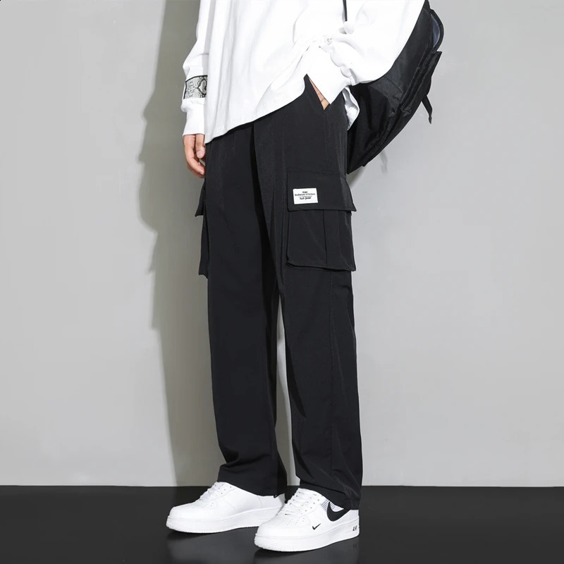 Mens Fashion Classic Casual Work Pants Street Comfort Edition Wide Leg Loose Large Hombre 240821