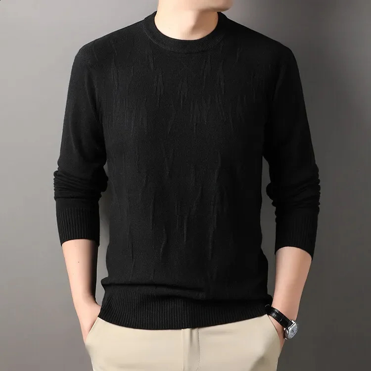 Mens Long Sleeved Knitted Pullover Printed with Fashionable Mens Wool Sweater 240821