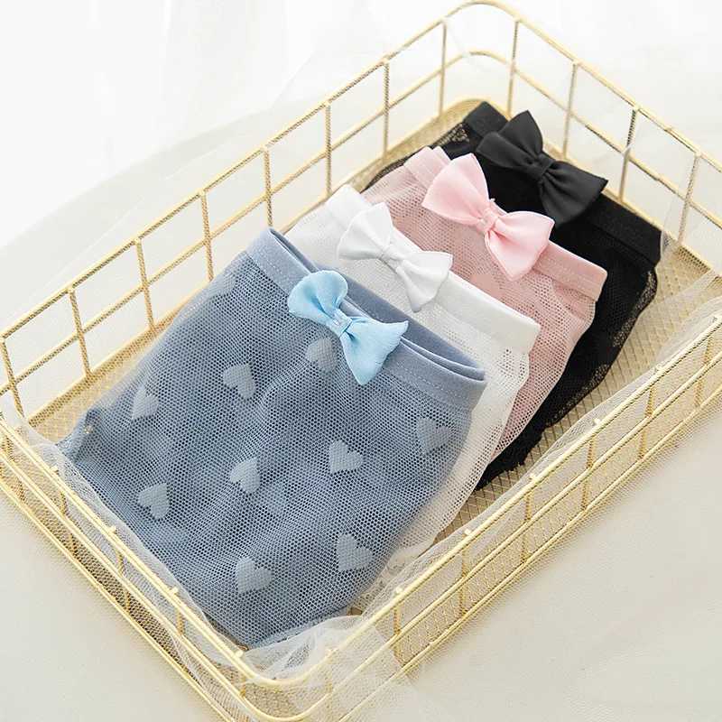 New Sale Mid Waist Young Girls Underwear Mesh Lovely girl Briefs Print Lace Panties For Girls Y240821