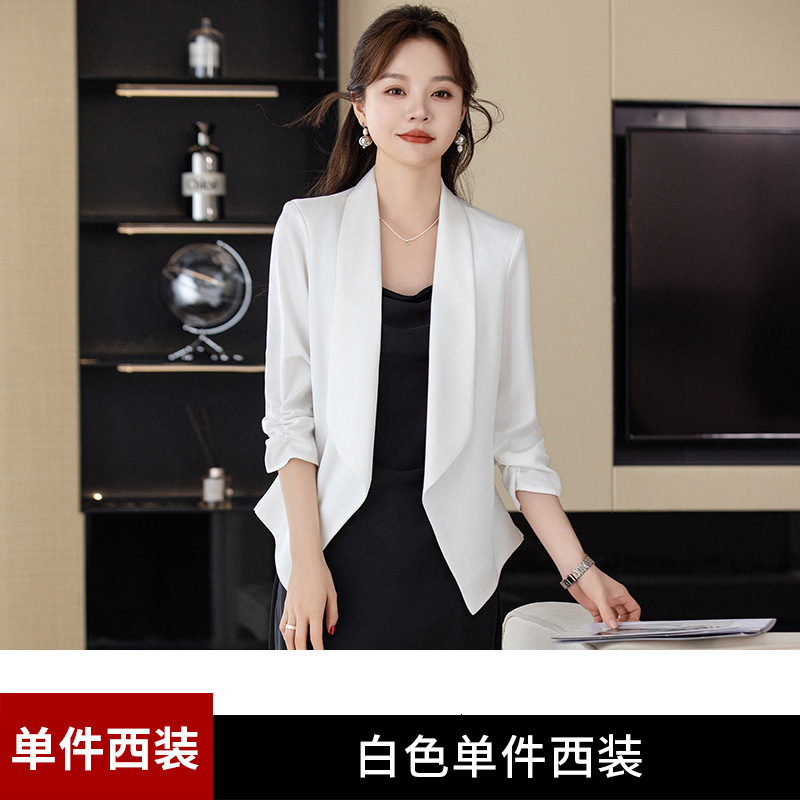 Sunscreen breathable acetate satin small suit jacket for women's summer new style, high-end feeling, short and casual cardigan