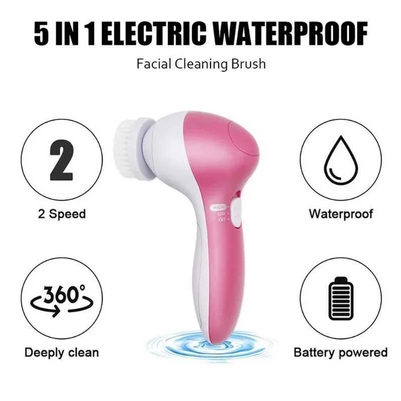 Waterproof Facial Spa System Facial Cleansing Brush Rechargeable Facial Cleansing Spinning Brush Set Y240821