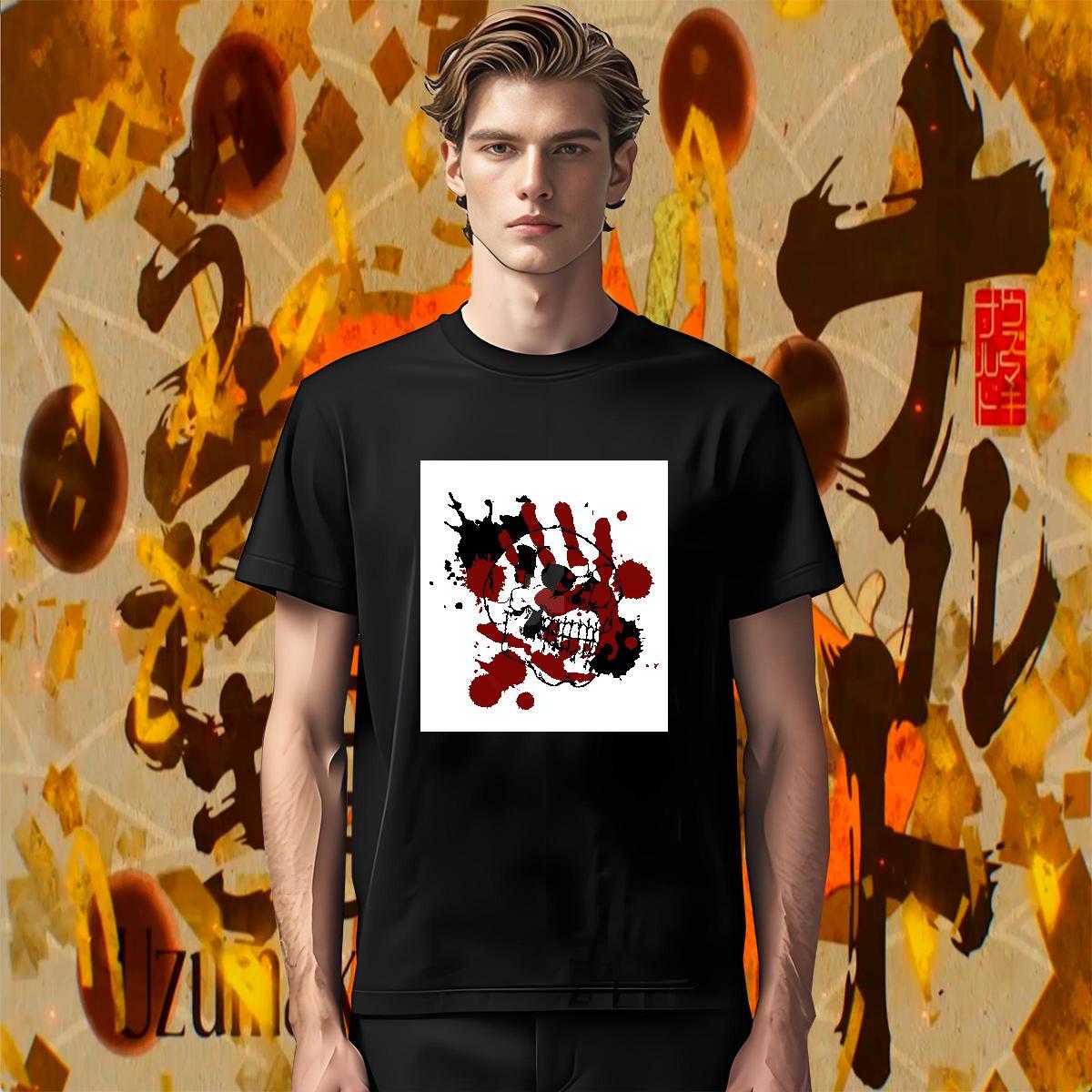 DIY scary Men Tshirts 230g Cotton T-Shirts Custom Printed Home Outdoor O-Neck Short Sleeve Soft Top Tees
