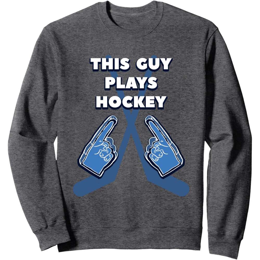 Long Sleeve Shirts for Men sweatshirt This Guy Plays Hockey Funny Ice Skating Lover Gift Sweatshirt T shirt Tee Streetwear Casual tops clothes
