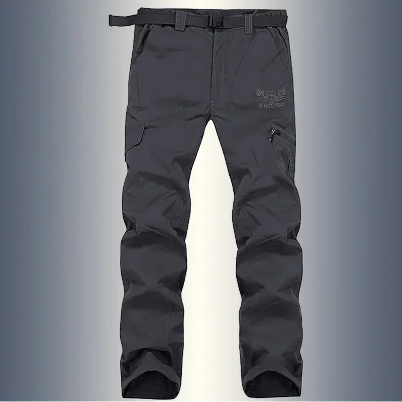 Summer mens tactical elastic fast and lightweight cargo runner work clothes dry military breathable casual waterproof pants 240821