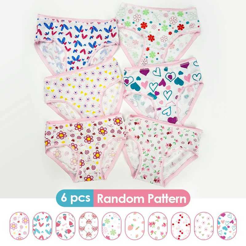 6Pc/Lot Cotton Panties Girls Kids Short Briefs Child Underwear Child Cartoon Shorts Underpants Children Girl Panties Cute Summer Y240821