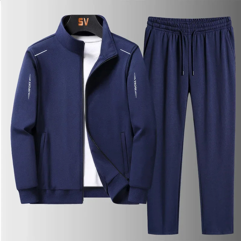 mens running suit long sleeved pants set sportswear mens and youth casual sportswear mens sportswear 240827