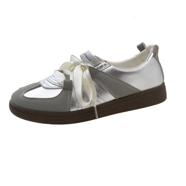 Ddmysports Ballet Ribbon German Training Shoes New Summer Hollowed Out Breathable Flat Bottomed Casual And Fashionable Sneakers For Women OUTDOOR