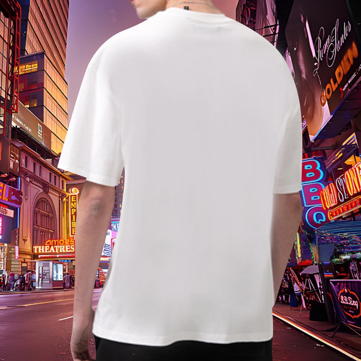 New Couples T Shirts 230g Cotton Anime Printing Street scary Short Sleeve Soft Man T Shirts Comfortable Custom Big Size Tops Shirt