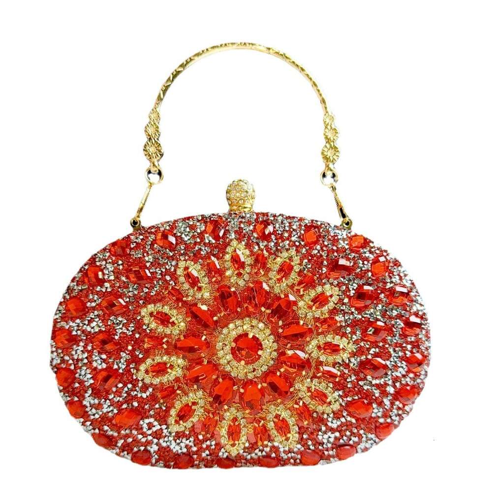 2025S Fashion Designer New Water Suower Full Dia Goose Egg Small Handheld Diagonal Cross Women S Dress Qipao Banquet Bag