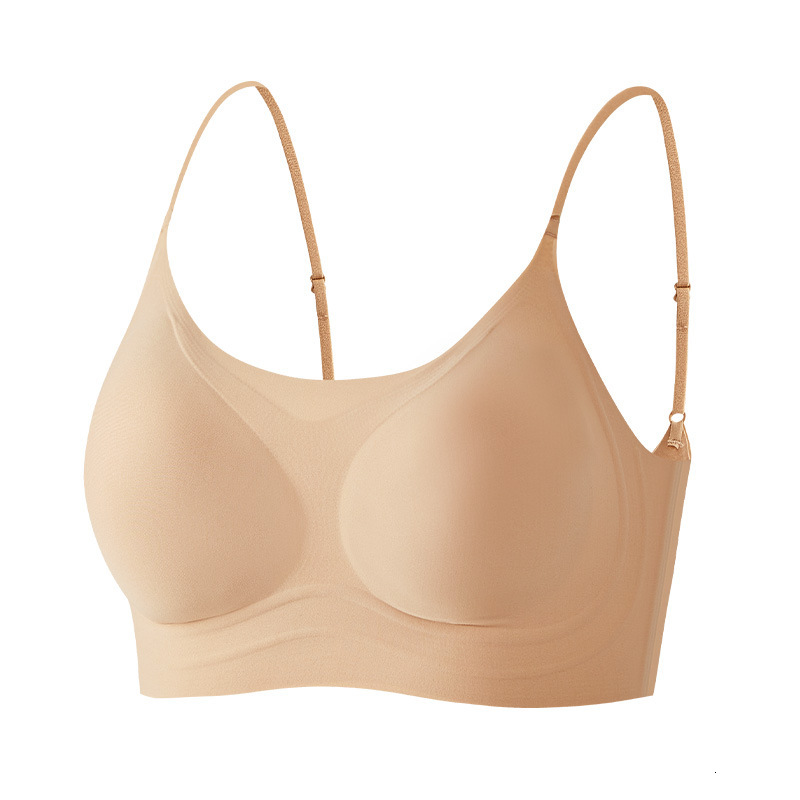 Invisible King Special Deep Skin Size Women's No Trace Underwear Text Bra Summer Impermeable Tank Top One Piece dongdumaoyi