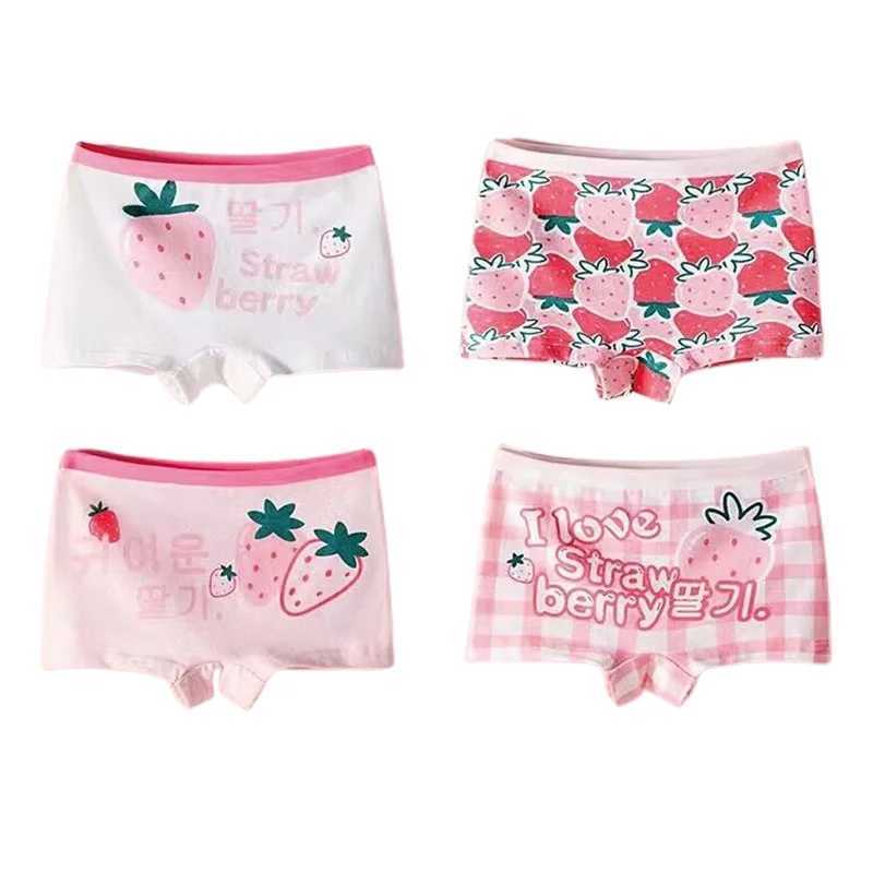 4pcs/Lot Cartoon Panties Cotton Short Pants Girls Underwear Suit 2-10Years Y240821