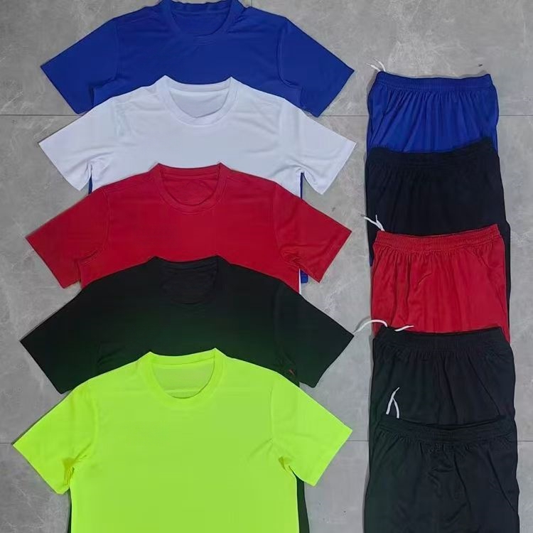 Mens tracksuit tech set two-piece tracksuits sports fitness suits jogging running shirts shorts summer quick-drying sportswear soccer jersey basketball t-shirt XL