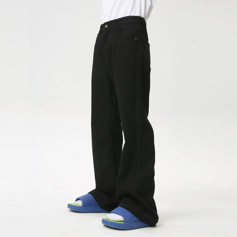 NOYMEI solid color clean fit slim boot-cut jean all-match autumn denim pants casual trendy american style WA4579 240821