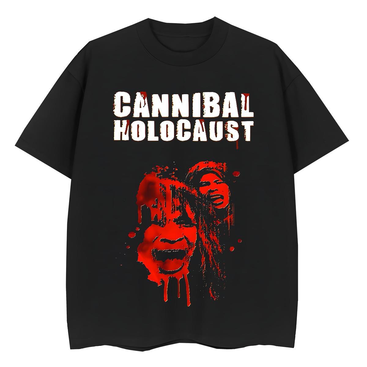2024 Summer Mens Tshirts 230g 100% Cotton Beach scary Crew Neck Man T Shirts Cool Cartoon Printing L-4XL Tees Shirts