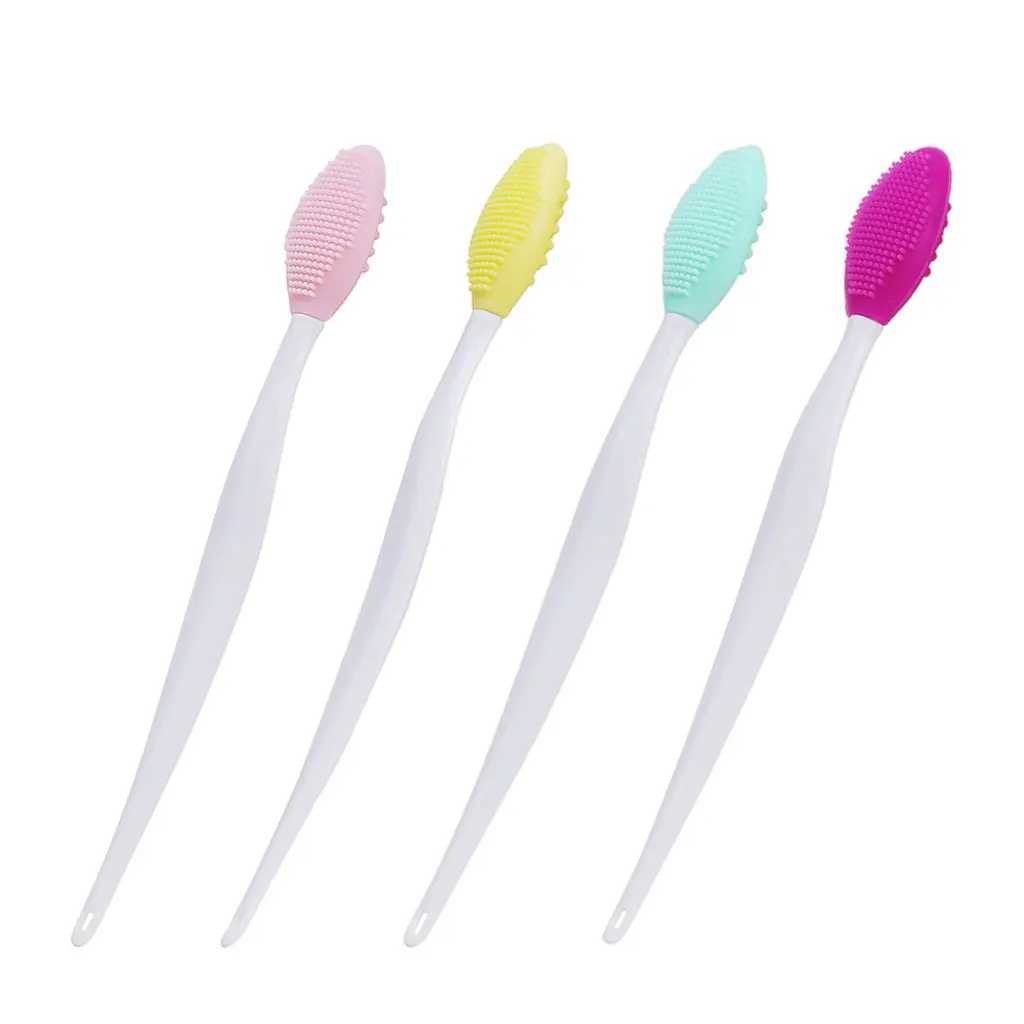 Double-Sided Lip Brush Tool Silicone Exfoliating for Cleansing Massager Y240821