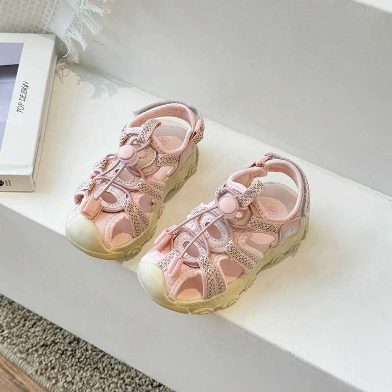 Childrens Closed Toe Sports Sandals 2024 Summer New Soft Bottom Lightweight Casual Childrens Sandals W240821