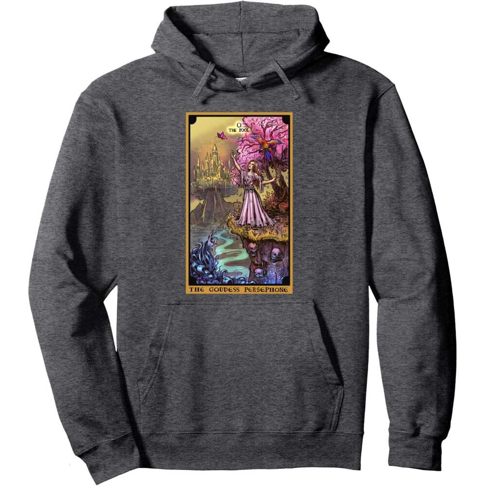 Hoodie for Mens Womens Underworld Goddess The Fool Tarot Card Pagan Witch Wicca Pullover Hoodie Graphic Hoodies Sweatshirt Pullover Long Sleeve