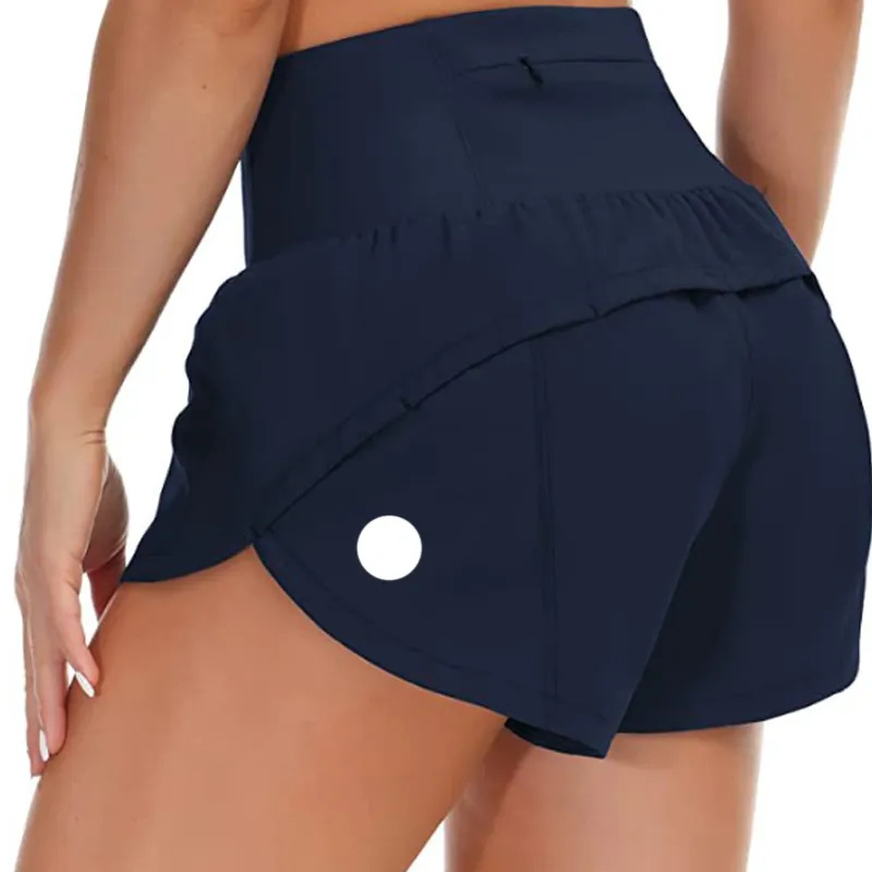 Speed Up High-Rise Lined Short Waist Sports Shorts Womens Set Quick Drying Loose Running Clothes Back Zipper Pocket Fitness Yoga New Arrivals Hot Sale