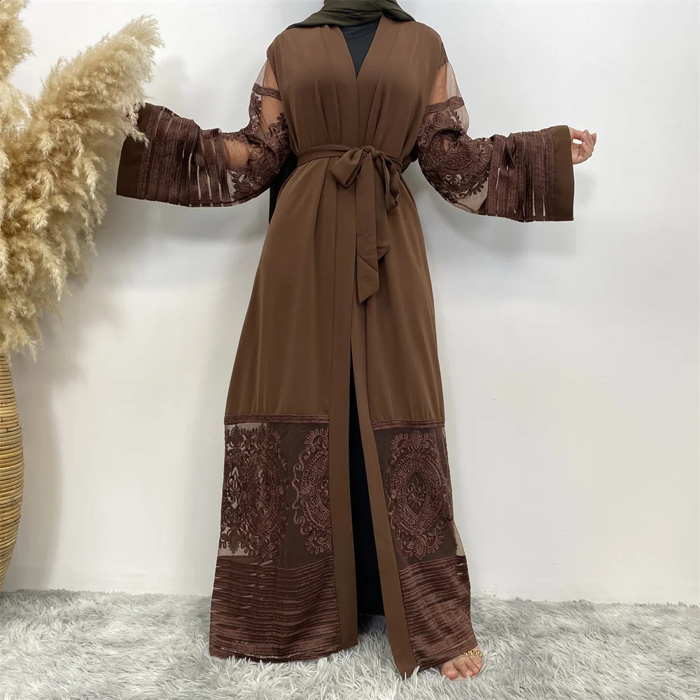 Ramadan Eid Mubarak Abaya Dubai Femme Gold Rhinestones Muslim Dress Abayas Women Kaftan Islamic African Dashiki 240821