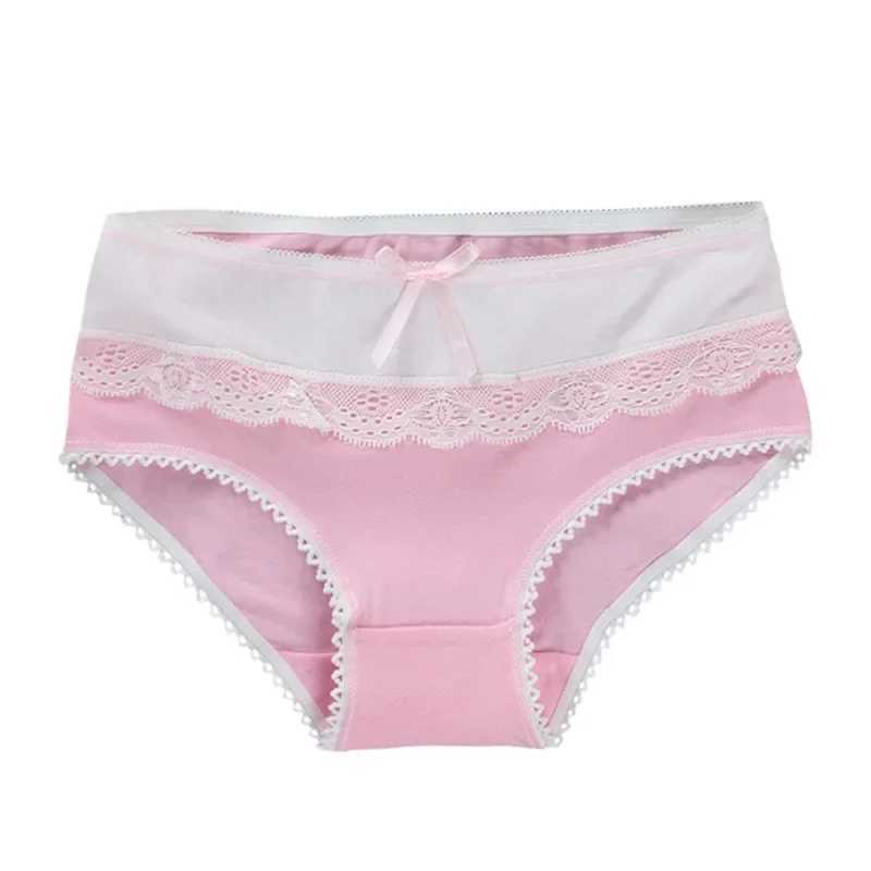 4-Pack Teenage Lace Pants Underpants Young Girl Briefs Girls Short Panties Kids Underwear 9-20Y Y240821