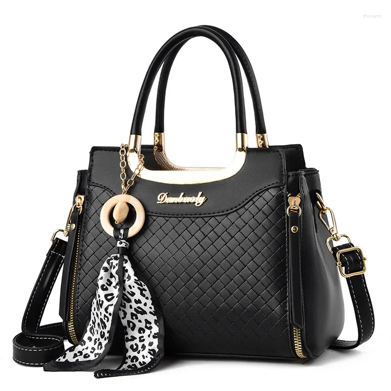Plaid Crossbody Shoulder Bag For Women 2025 - Small Black Ribbon Fashion Handbag New Free Delivery Designer Bag