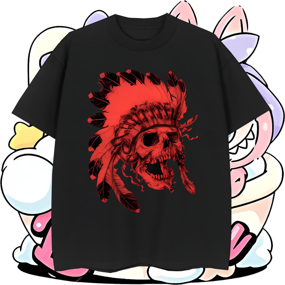 2024 Designer Tshirts 100% Cotton 230g Casual scary Breathable Soft Man T Shirts High Quality Cartoon Printing L-4XL Polos