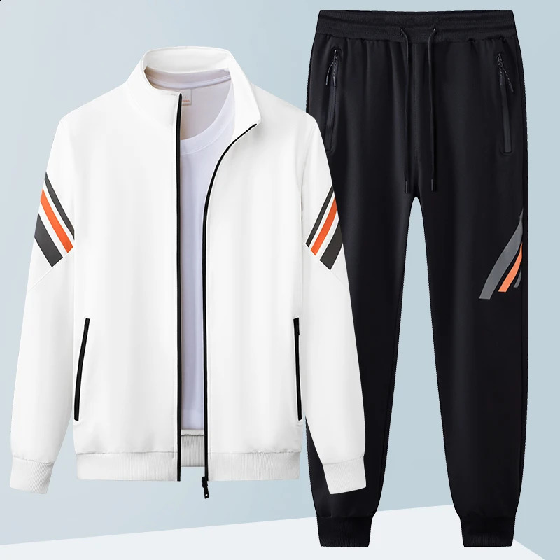 Autumn and winter sports suit zipper sweater running fitness long sleeve lapel mens two open leisure fishing bike 240821