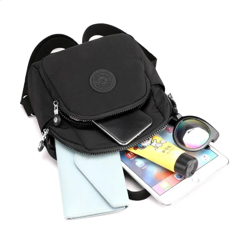 Fashion womens backpack Korean style small nylon waterproof mini travel college 240820