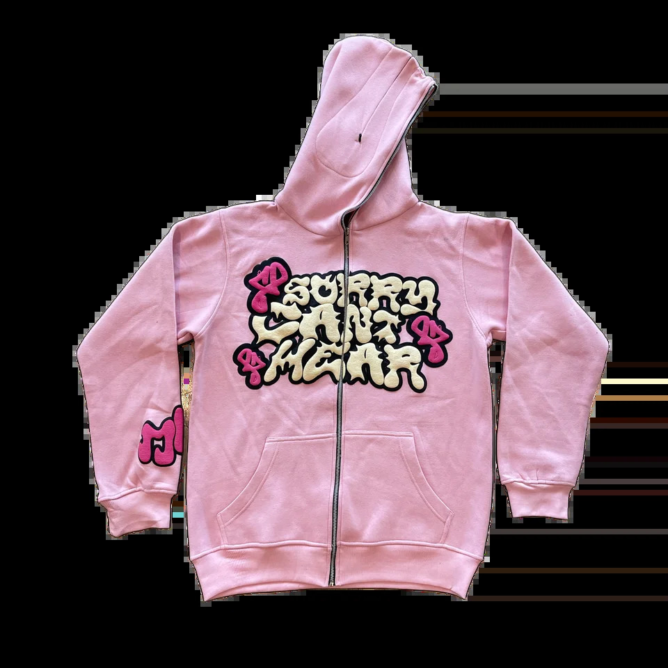 Womens Rock Punk Goth Letter Print Street Harajuku Retro Hip Hop Zip Up Hoodie Loose Man Sweatshirt Hoodie Clothes Y2K Hoodie 240821
