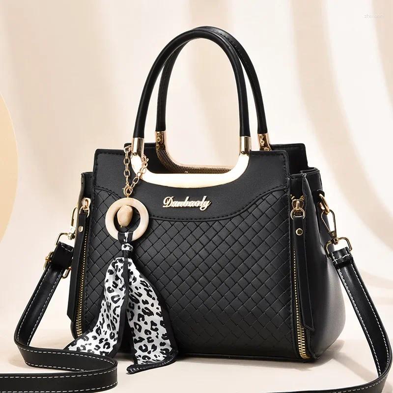 Plaid Crossbody Shoulder Bag For Women 2025 - Small Black Ribbon Fashion Handbag New Free Delivery Designer Bag