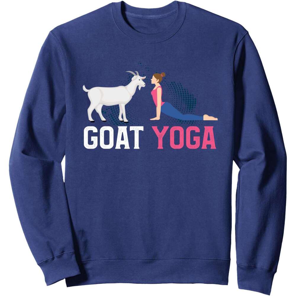 Long Sleeve Shirts for Men sweatshirt Funny Woman Yoga Favorite Animal Goat Farmer Yogi Pose Sweatshirt T shirt Tee Streetwear Casual tops clothes