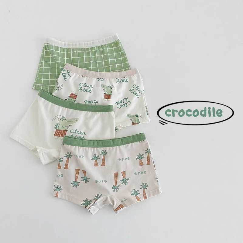 Childrens Underwear Baby Panties Boys Cotton Briefs Cartoon Pattern Four Seasons Shorts Soft Ventilate Boxers Fit 2-11Y Y240821