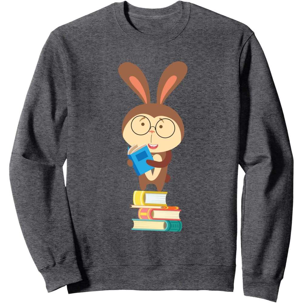 Long Sleeve Shirts for Men sweatshirt Nerd Mouse Over a Stack Of Boo Funny Reader Gift Sweatshirt T shirt Tee Streetwear Casual tops clothes