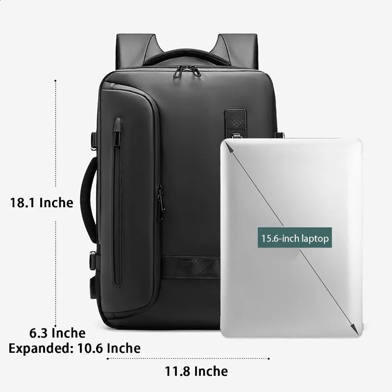 Mens multifunctional airbag backpack large capacity vacuum storage business travel bag Oxford cloth waterproof 240820