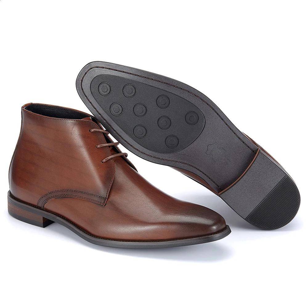 Elegant leather mens casual shoes high-quality and comfortable Chelsea boots 240821