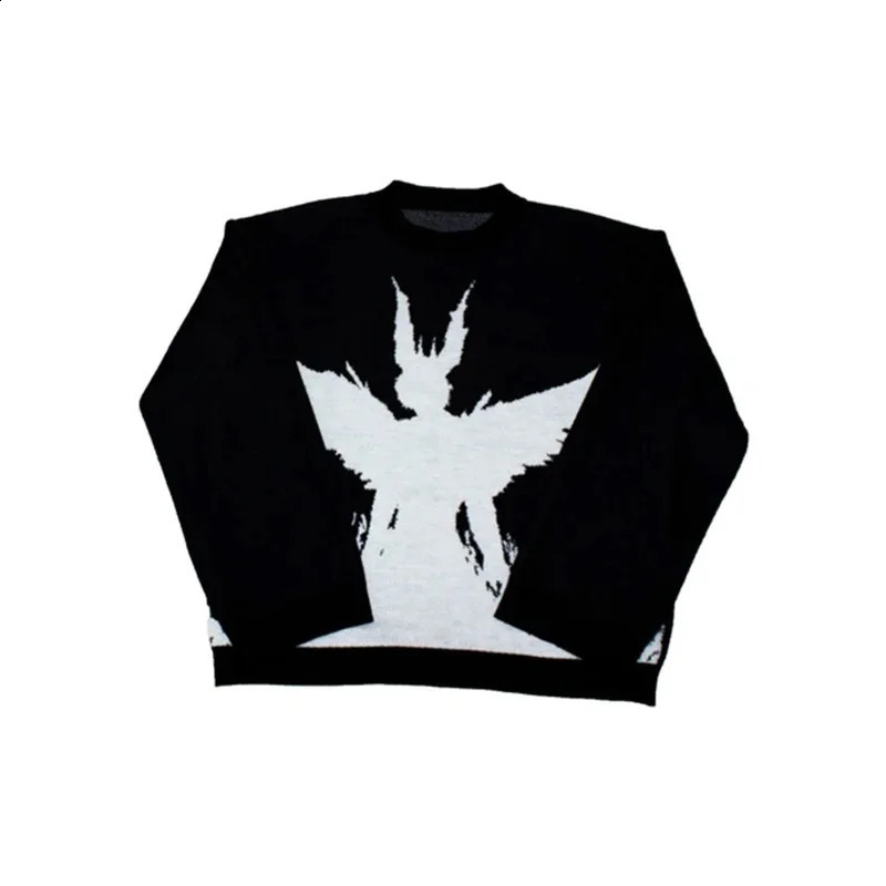 Knitwear Mens Womens Sweaters Harajuku Fashion Male Autumn Winter Loose Top Casual Streetwear Pullover Sweaters Vintage Clothe 240821