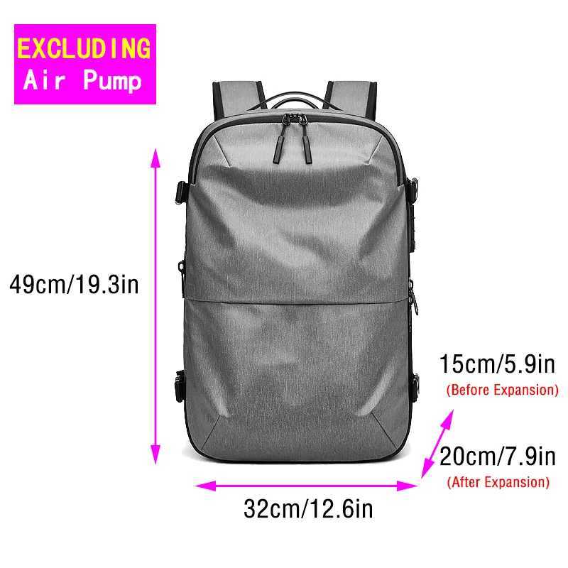 Waterproof Travel Man Backpack Vacuum Electric Pump Anti Theft New Fashion Casual Backpacks Large Expandable Business Oxford Bag M250403