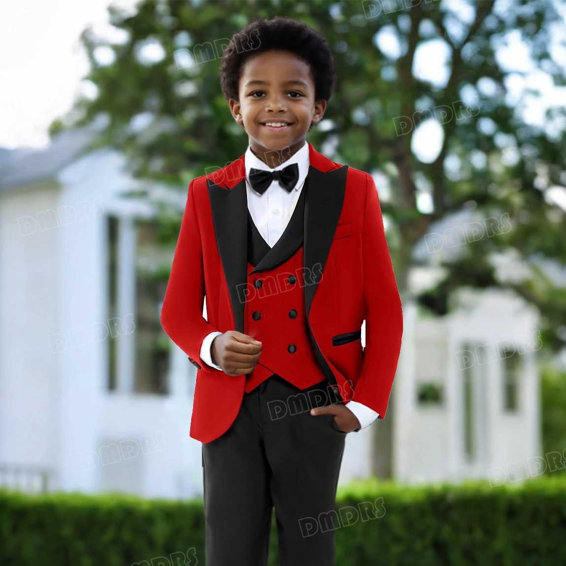 Suits Boys Formal Suits Slim Fit Boys Suit Set Dresswear Ring Bearer Outfit Kids Wedding Dress Clothes