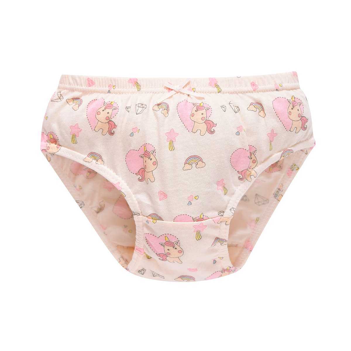 5 Pcs/Lot Cotton Girl Underwear Beautiful Rainbow Cartoon Panties For Girls Breathable Kids briefs Soft Girls Triangle knickers Y240821