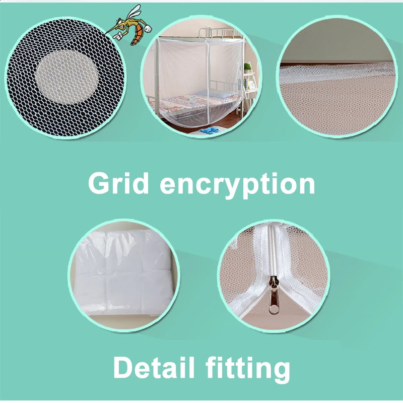 Portable Square Mosquito Net For Bedroom Outdoor Travel Insect Proof Tent Summer Solid Color AntiMosquito Bed Canopy 240820