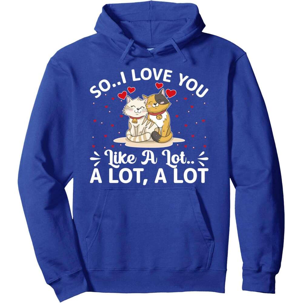 Hoodie for Mens Womens I Love You Are My Valentine Valentin's Day Cats Fun Pullover Hoodie Graphic Hoodies sweatshirt Pullover Long Sleeve