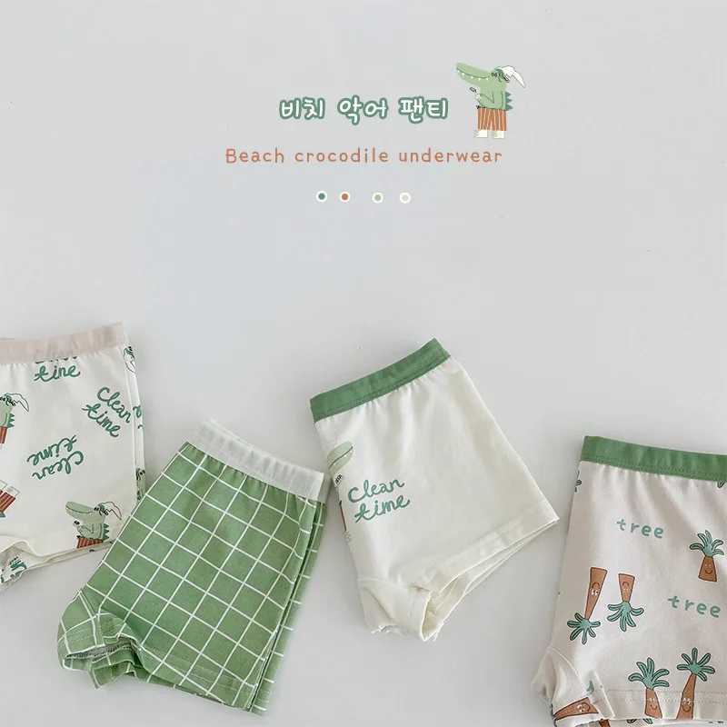 Childrens Underwear Baby Panties Boys Cotton Briefs Cartoon Pattern Four Seasons Shorts Soft Ventilate Boxers Fit 2-11Y Y240821
