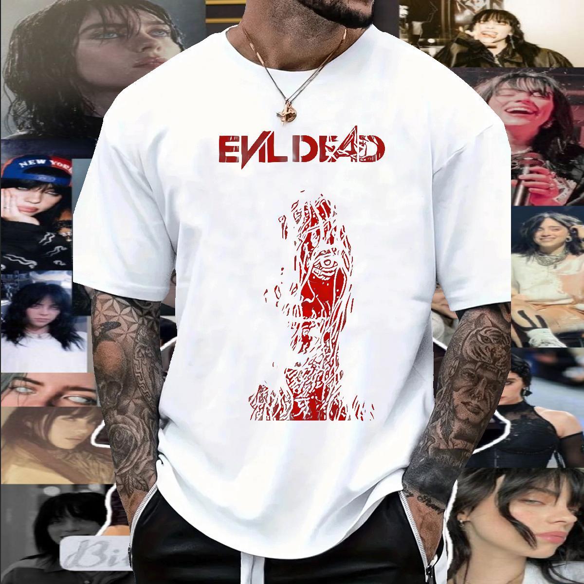 Fashion Designer scary Men Tshirts 230g Pure Cotton Mens T Shirts Custom Big Size Hip Hop Street O Neck Short Sleeves High Quality Top Tees